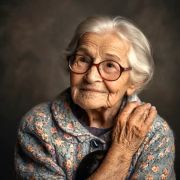 Mamie Nohgoude, doyenne du village.