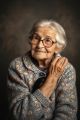 Mamie Nohgoude, doyenne du village.